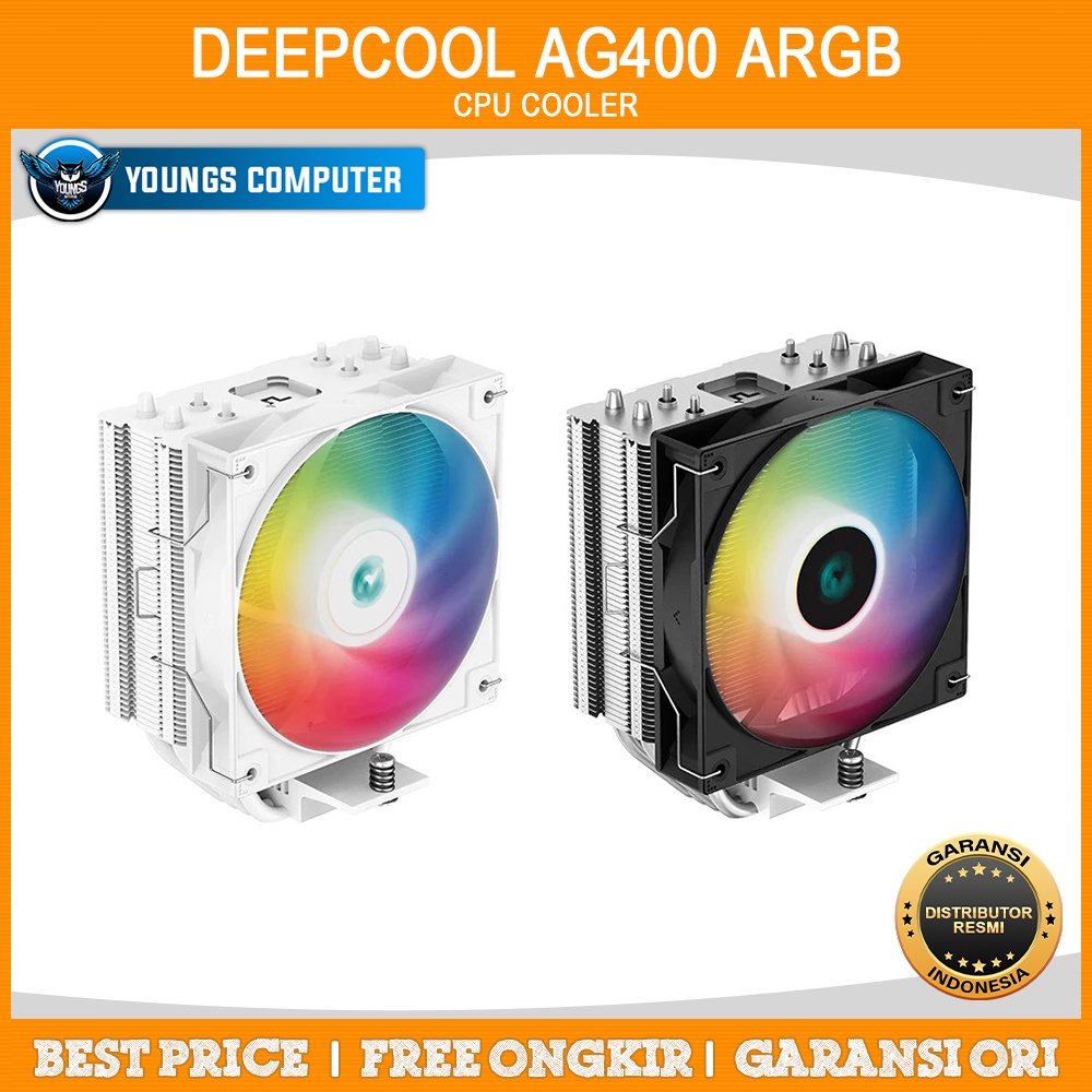 DEEPCOOL AG400 ARGB | 12cm Fan CPU Cooler Intel LGA1700 / AMD AM5