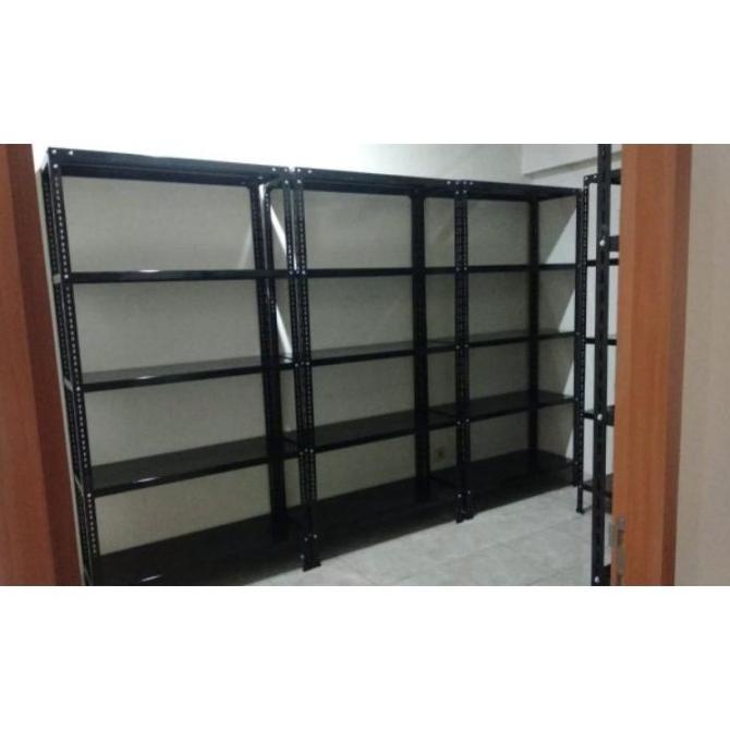 Rak Gudang Besi 6 Susun P 100 L 30Cm T 2Meter + Kaki Karet Terlaris Lalunadouble.Store