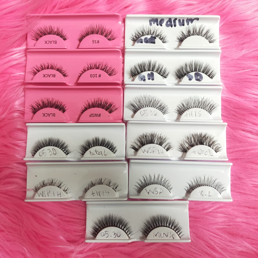 ✨Vio✨BULU MATA ALAMI CANTIK NATURAL | BULU MATA PALSU MURAH [SEPASANG]