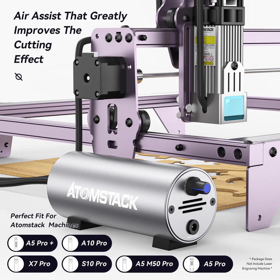 Original Atomstack F30 Air Assist System Laser Cutting Upgrade