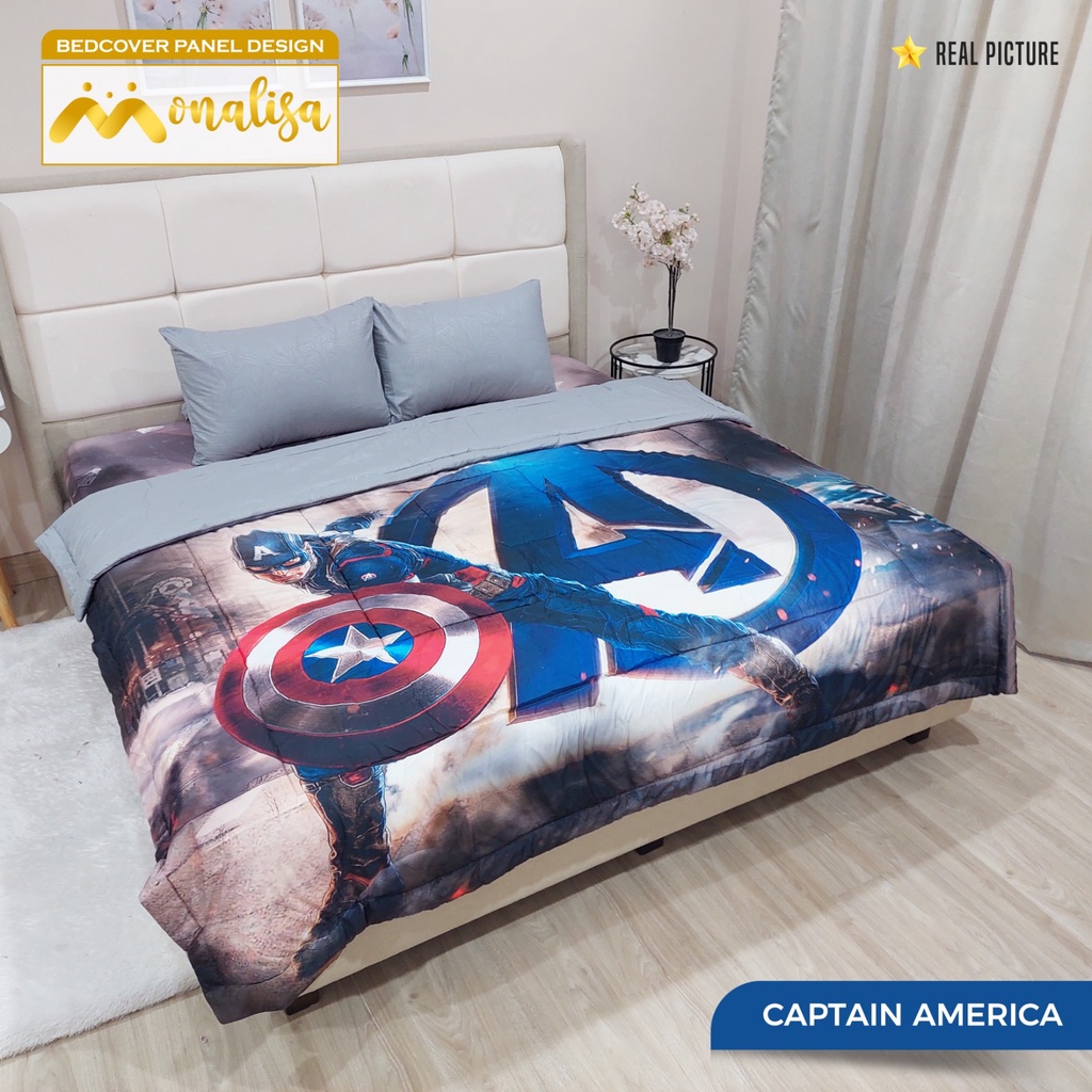 Monalisa Panel Design BedCover SET Sprei Uk 180 T 20 ( 215 x 220 cm ) - Anak