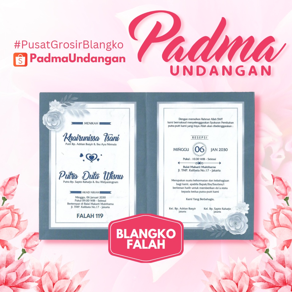 Blangko Undangan Falah 119 | PadmaUndangan