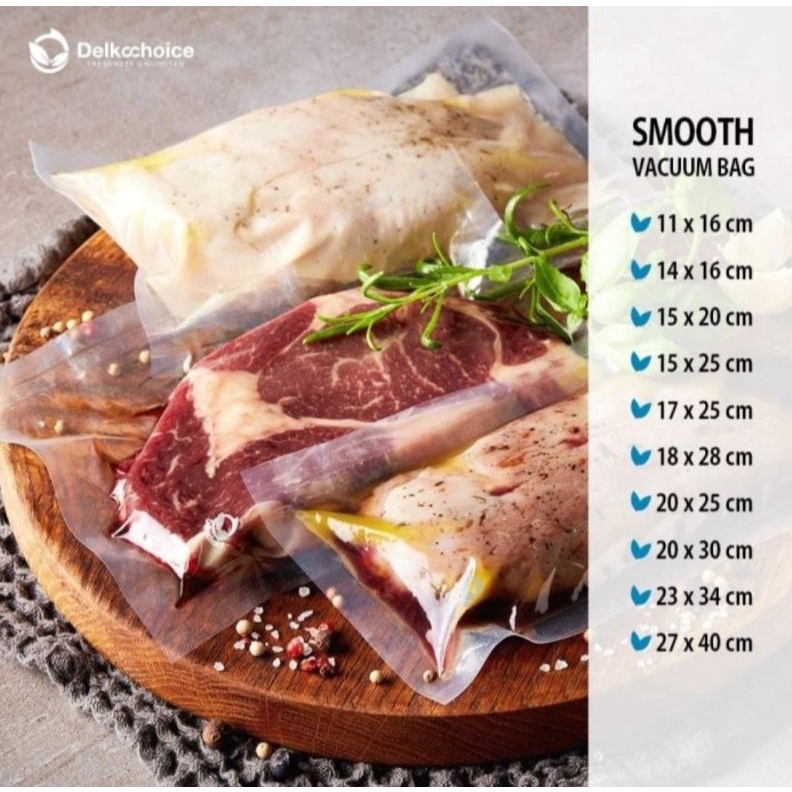 Plastik Vacum POLOS 15x30 Vacum Vacuum Makanan Delkochoice