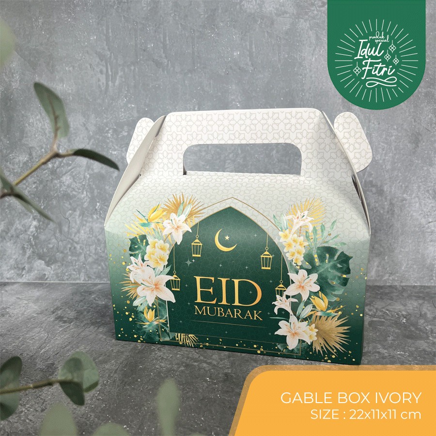 

Gable Box 22x11x11 Packaging Hampers Lebaran Idul Fitri Dus Sparkling Eid Mubarak Kardus Packaging Toples Jar 600ml