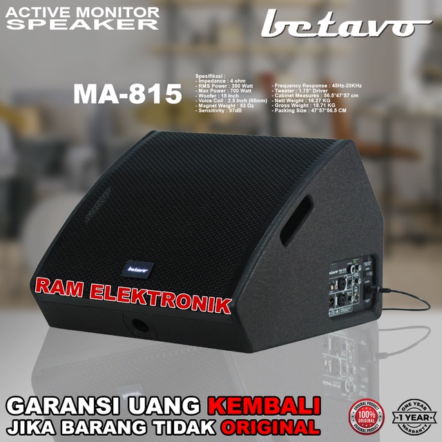 Speaker Aktif 15 Inch Monitor BETAVO MA815 / MA-815 Original