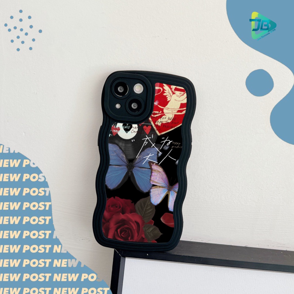 CUSTOM SOFTCASE SILIKON GELOMBANG WAVY CUSTOM SPSING BUTTERFLY FOR OPPO A3S A5S A1K A15 A16 A17 A17K A31 A37 NEO 9 A39 A57 A71 A83 F1S A59 F5 F7 F11 A5 A9 A52 A53 A33 A54 A55 A77S A74 A95 A76 A36 A96 RENO 4F F17 PRO 4 5 5F 6 7 8 7Z 8Z JB8201