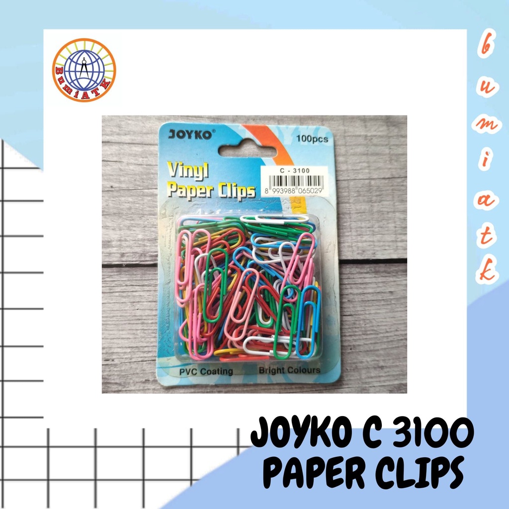 

PAPER CLIP KERTAS OVAL WARNA-WARNI JOYKO C-3100 / PENJEPIT KERTAS JOYKO