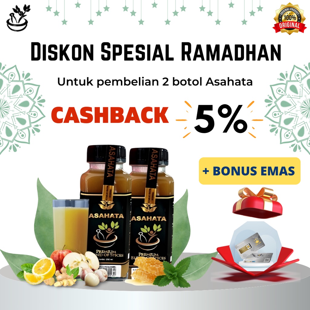 

Asahata Herbal Premium Minuman Kesehatan Berkhasiat untuk solusi Penyumbatan Pembuluh Darah Tanpa Efek Samping