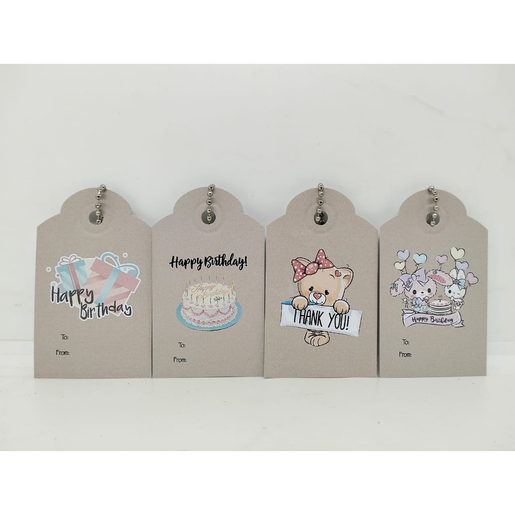 

HANG TAG THANK YOU / HAPPY BIRTHDAY + RANTAI SILVER 1 PACK (10pcs)