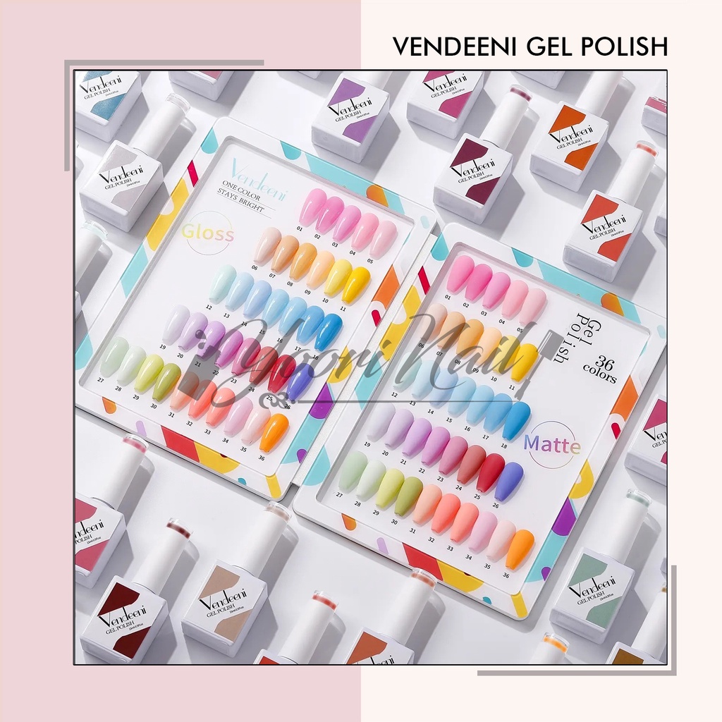 Vendeeni gel color JUAL ECER (01-20) vendeeni nail gel polish warna kutek gel satuan botol