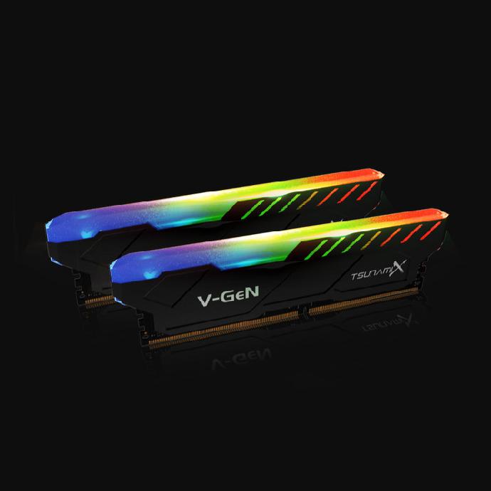 DDR4 16GB (8GBx2) 3333MHz V-GeN RAM Gaming VGEN 16 GB 3333 Tsunami LED hen09