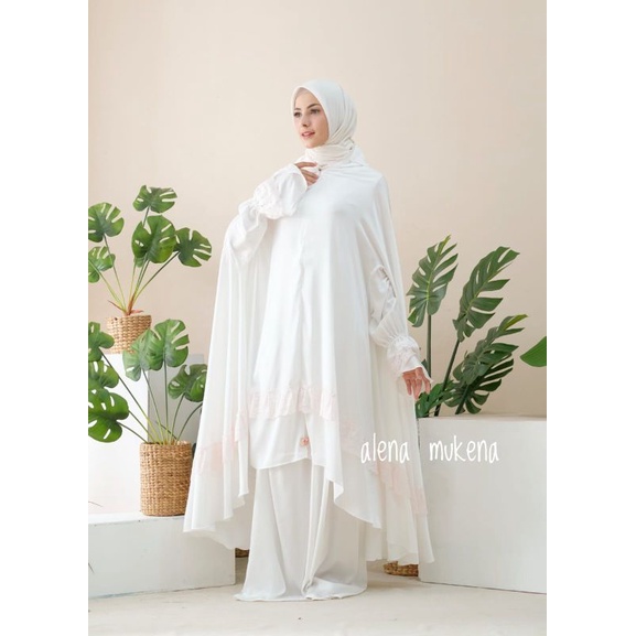 Mukena Travel Aplikasi Tangan bahan Sutra Armany premium import MUKENA UMROH DAN MUKENA HAJI