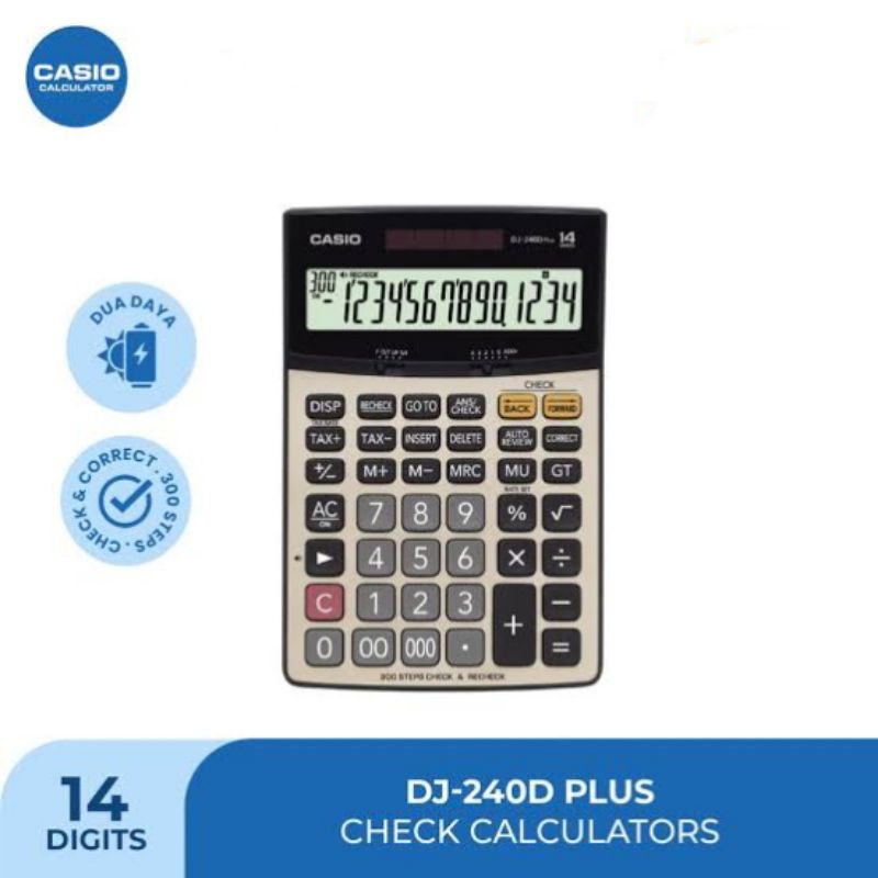 

CASIO KALKULATOR 14 DIGIT DJ 240 D PLUS