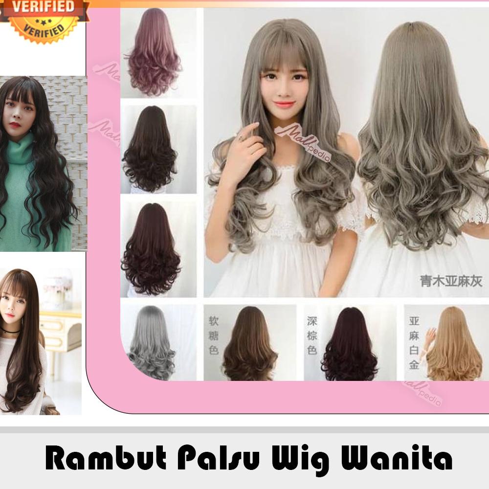 Sh8 Wig Rambut Palsu Model Wavy 65Cm Hair Clip Gelombang Ikal Blonde Curly Hairclip Rambut Palsu Fynha Mirip Rambut Asli Hitam Promo Best Seller
