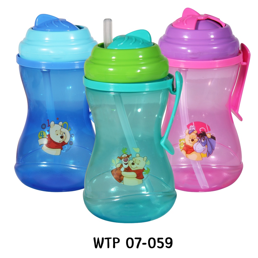 Winnie The Pooh Bottle / Botol Minum Anak Dengan Sedotan /Alat Makan Bayi Peralatan Makan Bayi