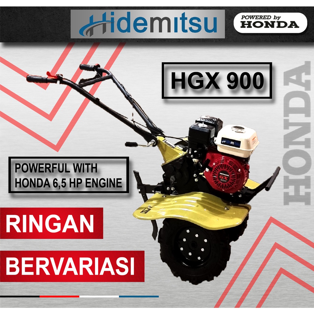 Mini Traktor Honda Hidemitsu HGX900 komplit aksesoris bajak sawah
