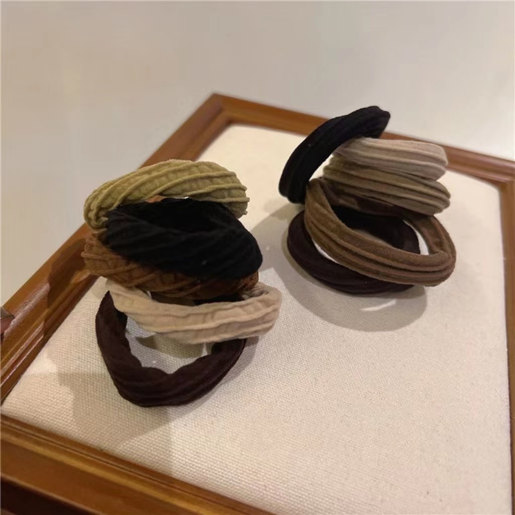 [ Bayar Di Tempat ] Ikat Rambut Karet Multi Color 5 Pcs - 5in1 Ikat Rambut Wanita