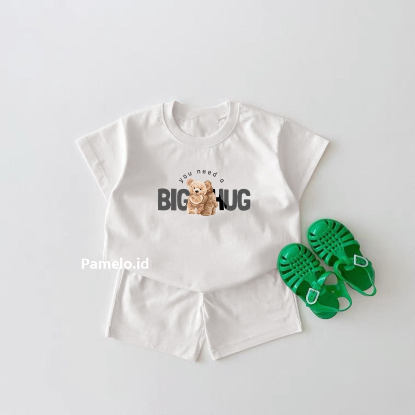 Pamelo.id Set Anak Viral / Hug Bear / Fashion Anak / Stelan baju anak / Korea Style / Set Balita