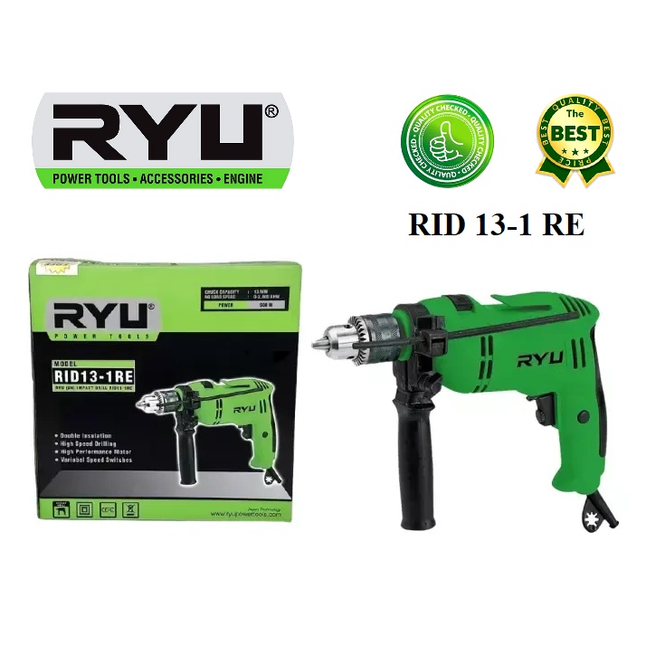 Bor Ryu 13 Mm Bor Tembok Beton / Impact Drill 13 Mm RID 13-1 Variable Speed