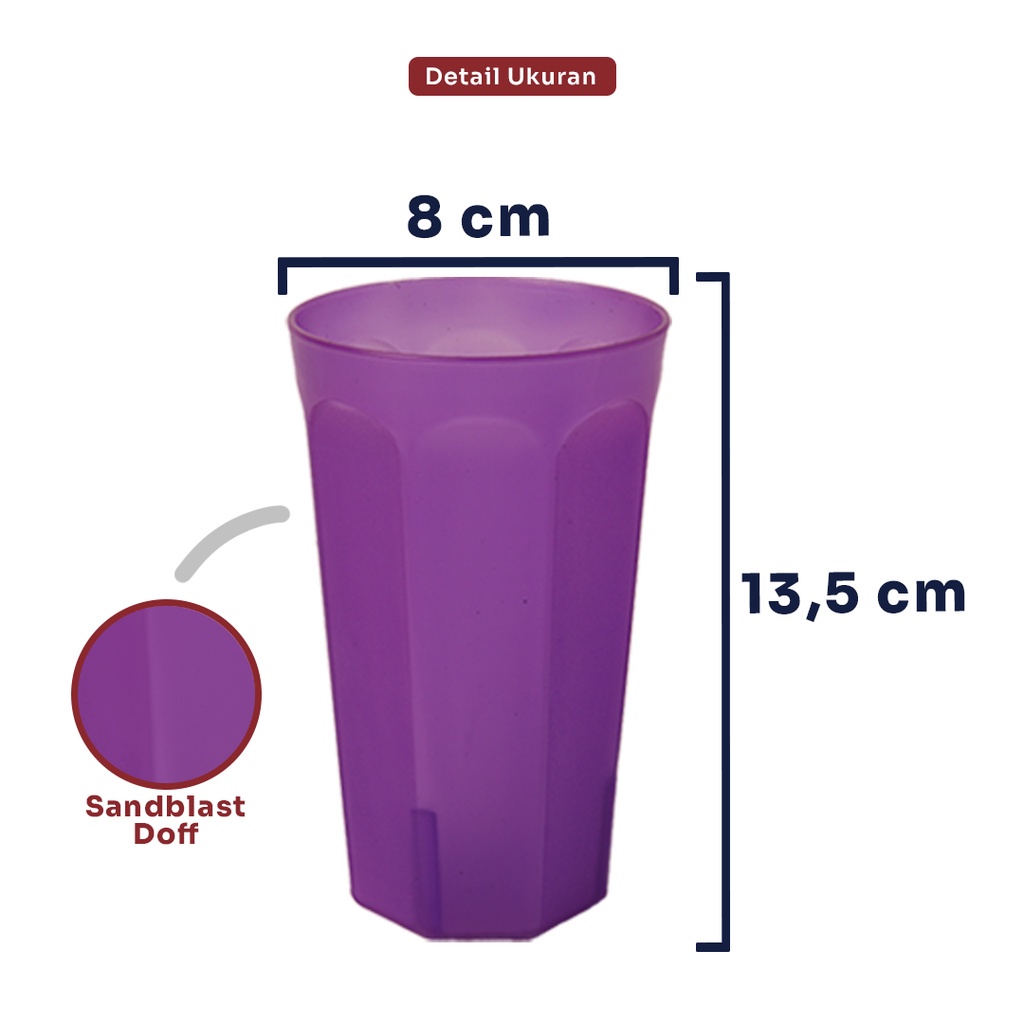 TANAKA GELAS VISION 400ML TRANSPARAN WARNA ORI