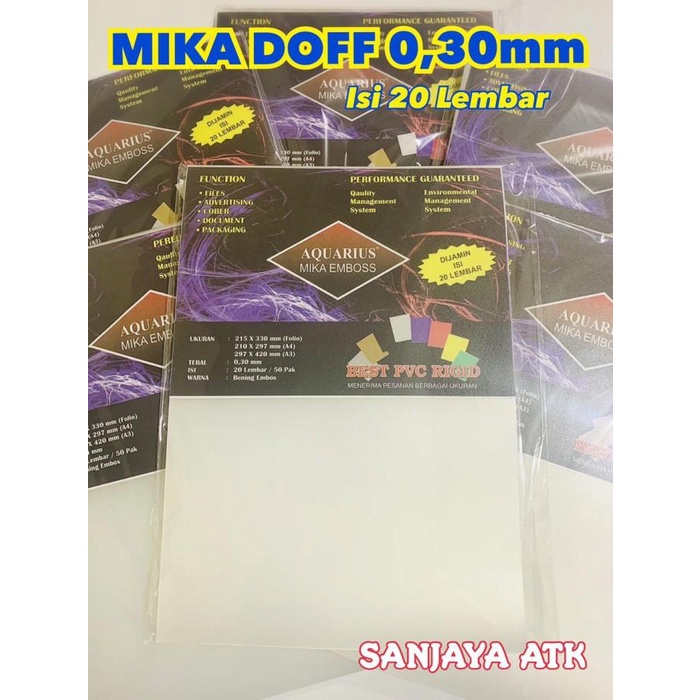 

Cover Mika Jilid Doff Atau Pp Pasir A4 0.30Mm Isi 20 Lembar