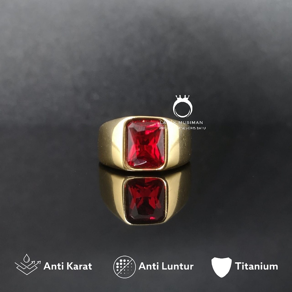 [Bayar di Tempat] CINCIN MERAH RUBY SIAM PRIA SUPER KEREN - SUPER EKSLUSIF