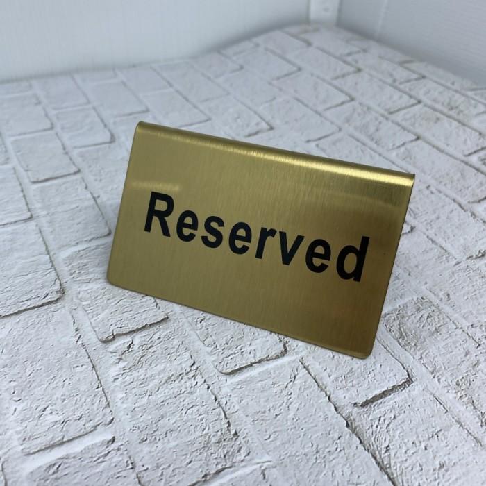 

Reserved Table Sign Stainless Steel Free Standing Restaurant Bars