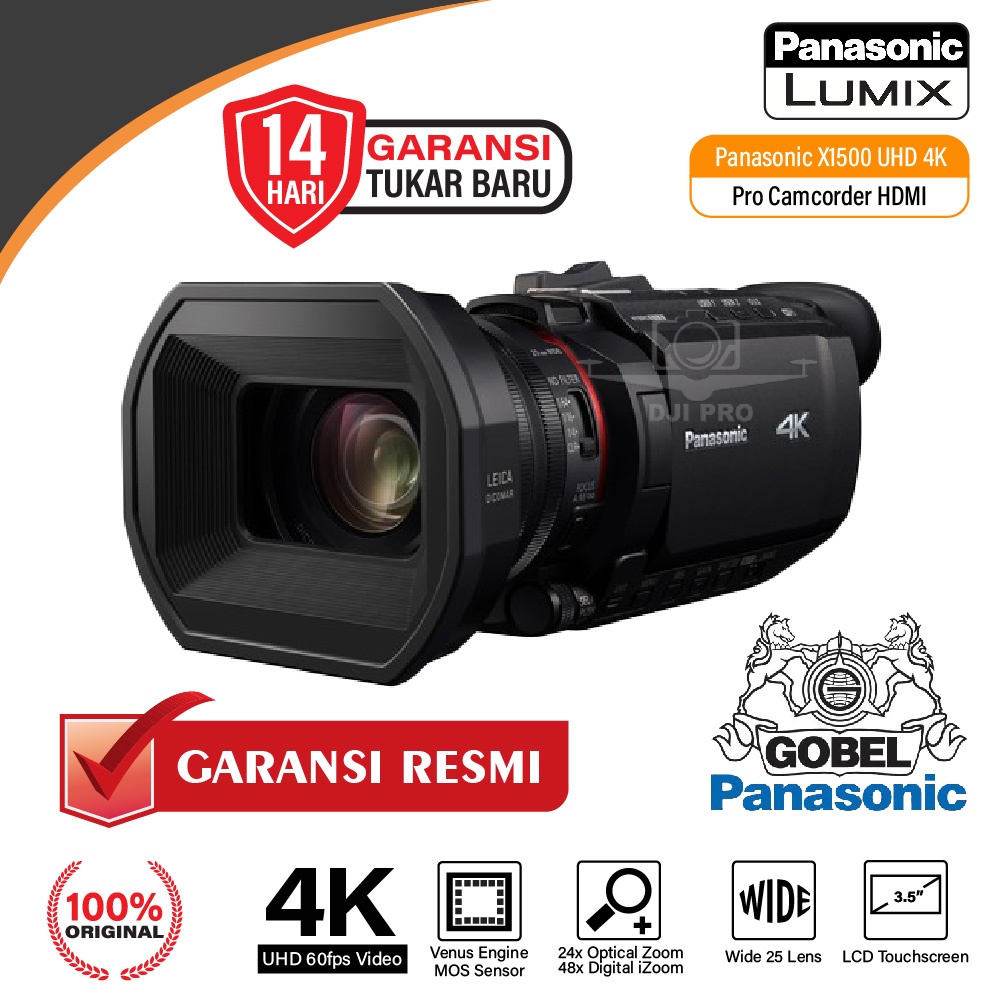 Panasonic X1500 UHD 4K HDMI Pro Camcorder Panasonic HC X 1500 Resmi