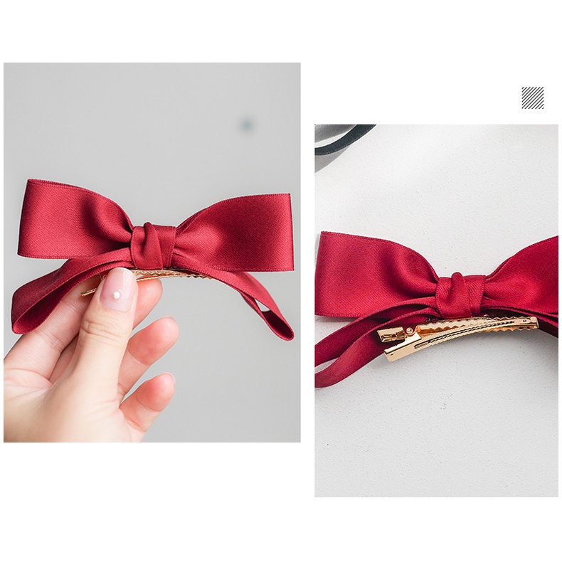 AC089 Jepit 3D Rambut Pita Berdiri Ribbon Brudu Korea