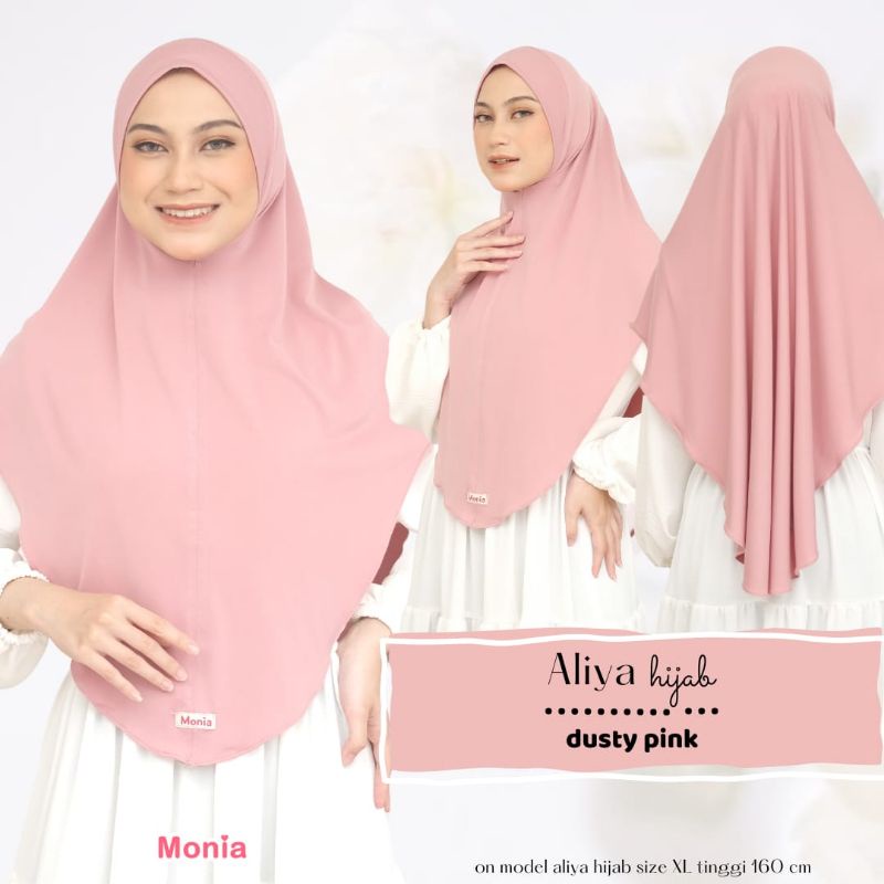Aliya Hijab by Monia Hijab Kids size L (6-8th)| Hijab Instant Terbaru | Hijab anak instant