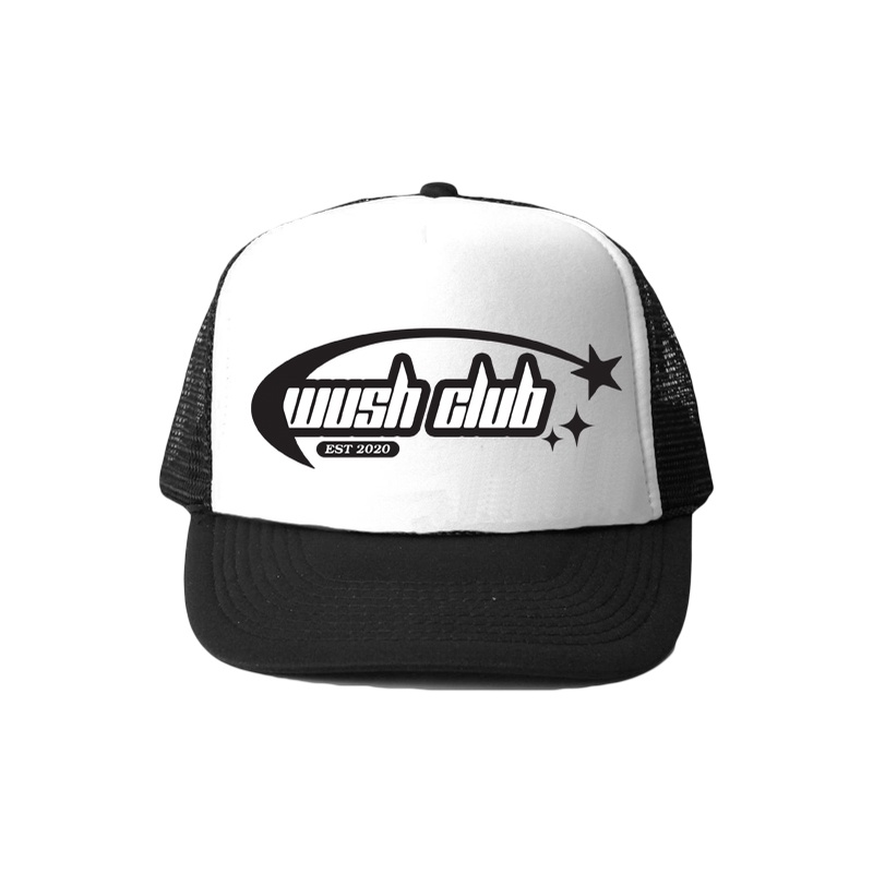 Wush Club Topi Pria Trucker hat Topi jaring Terbaru Y2k