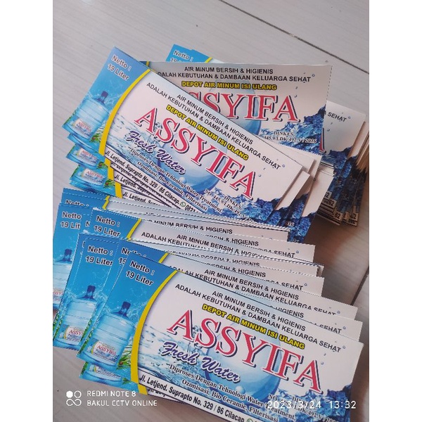 

stiker galon airminum