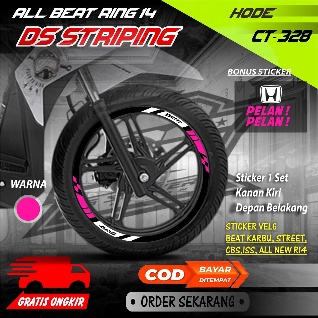 Ct-328 Cutting Stiker Velg Beat Ring 14 variasi pelek motor murah bagus
