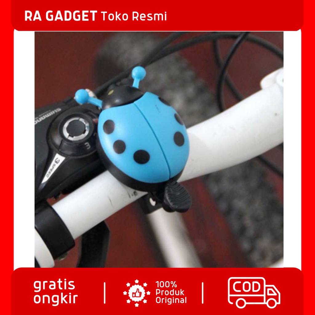 Bell Sepeda Bentuk Kumbang Lucu Safety Cycling Horn Biru / Bell Bel Klakson Lonceng Sepeda Speda Sep