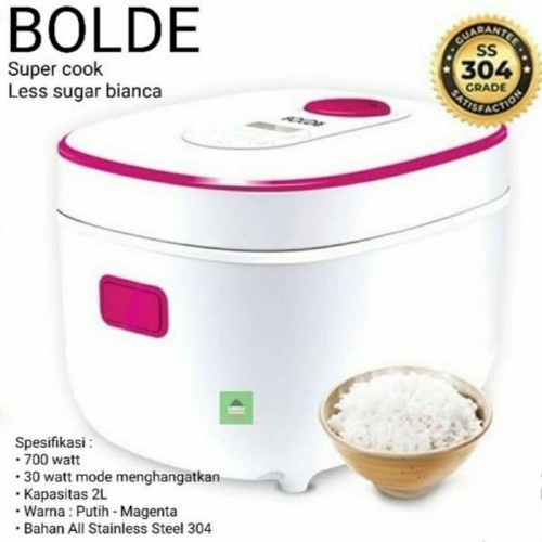 RICE COOKER LOW CARBO / SUPER RICE COOKER BIANCA MAGENTA 2LT BOLDE