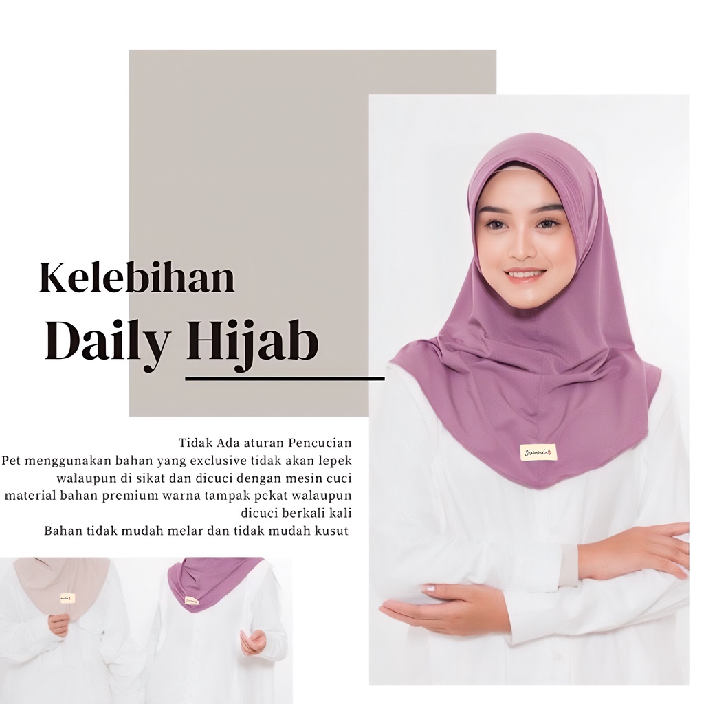 SHASMINAKU - Hijab Bergo Ceysha Daily Instan Jersey Premium/ Jilbab Sporty Instan Volly Basket / Kerudung Olahraga Sport Instan