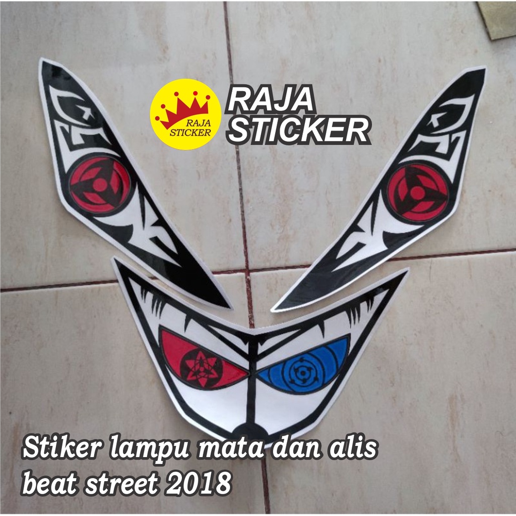 stiker lampu mata dan alis beat street 2018