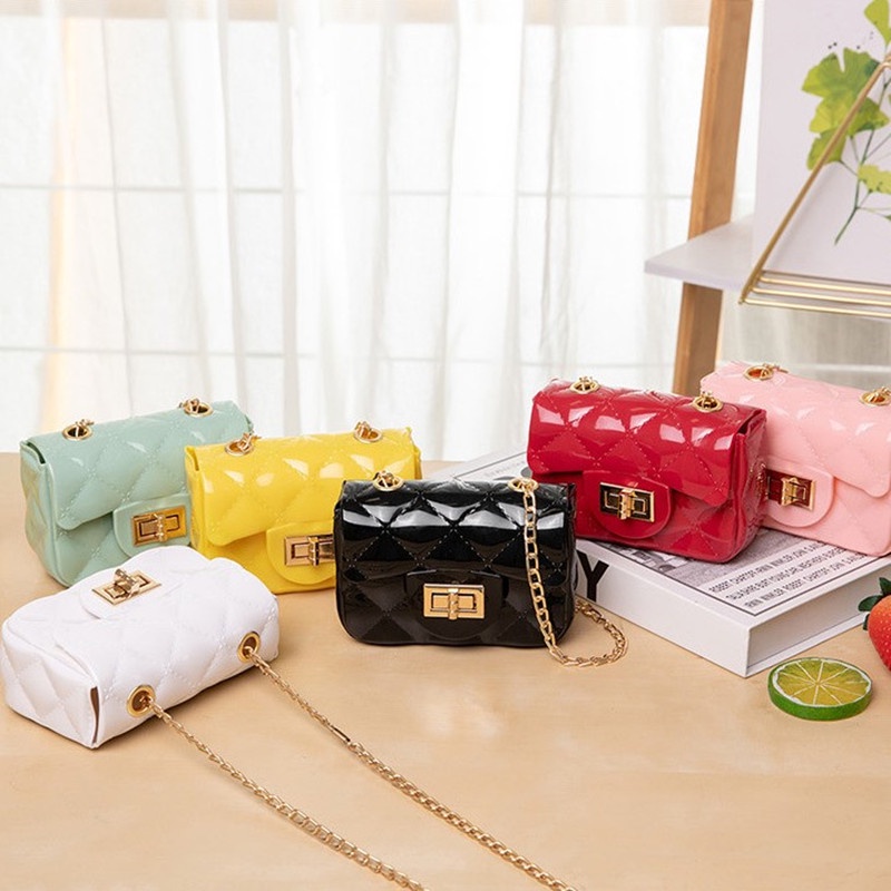 Tas Selempang Mini 9074-2 / Jelly Bag Polos Gaya Korea / Tas Fashion Korea / Tas Jelly