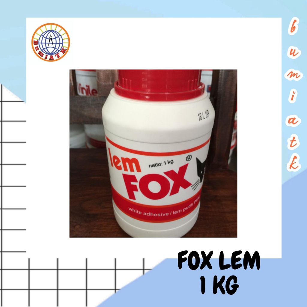 

LEM FOX / LEM KAYU / LEM SERBAGUNA / FOX LEM PUTIH /PVAc 1 KG