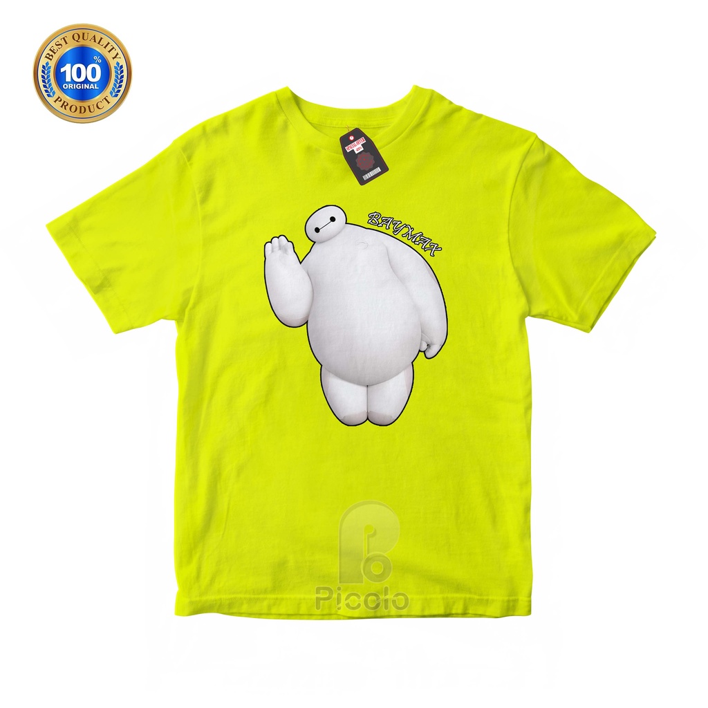 (FREE NAMA) BAJU KAOS ATASAN ANAK MOTIF KARAKTER KARTUN BAYMAX UNISEX Bahan COTTUN