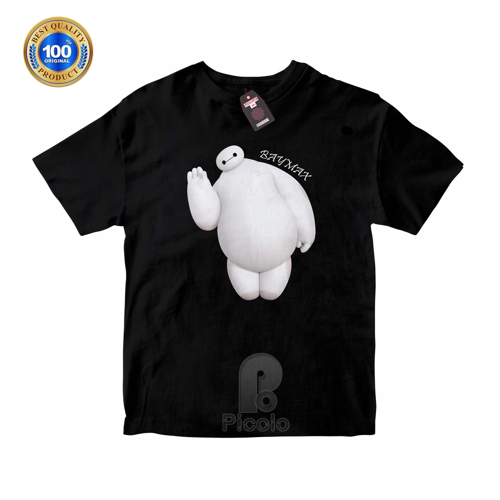 (FREE NAMA) BAJU KAOS ATASAN ANAK MOTIF KARAKTER KARTUN BAYMAX UNISEX Bahan COTTUN