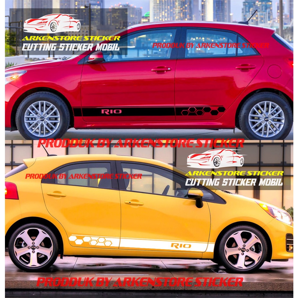 cutting sticker mobil rio cutting sticker kia rio terbaru