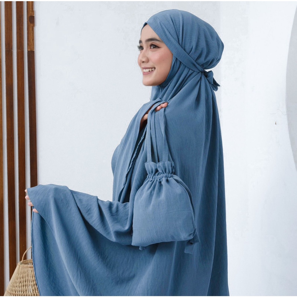 AIDA MUKENA 3 IN 1 JUMBO WANITA MUSLIMAH AIRFLOW CRINCKLE PREMIUM