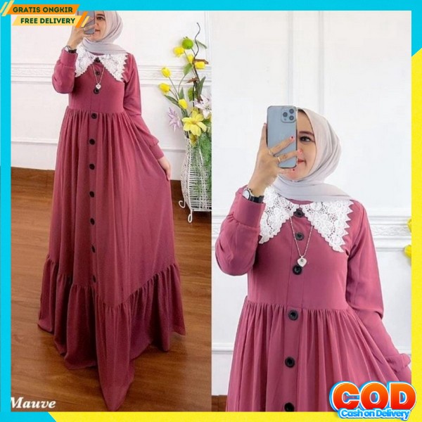 Buju Muslim Wanita Sari Games Jumbo Mewah Bj Muslim Casual Gamis Wanita Terbaru 2023 Dress Syari Mur