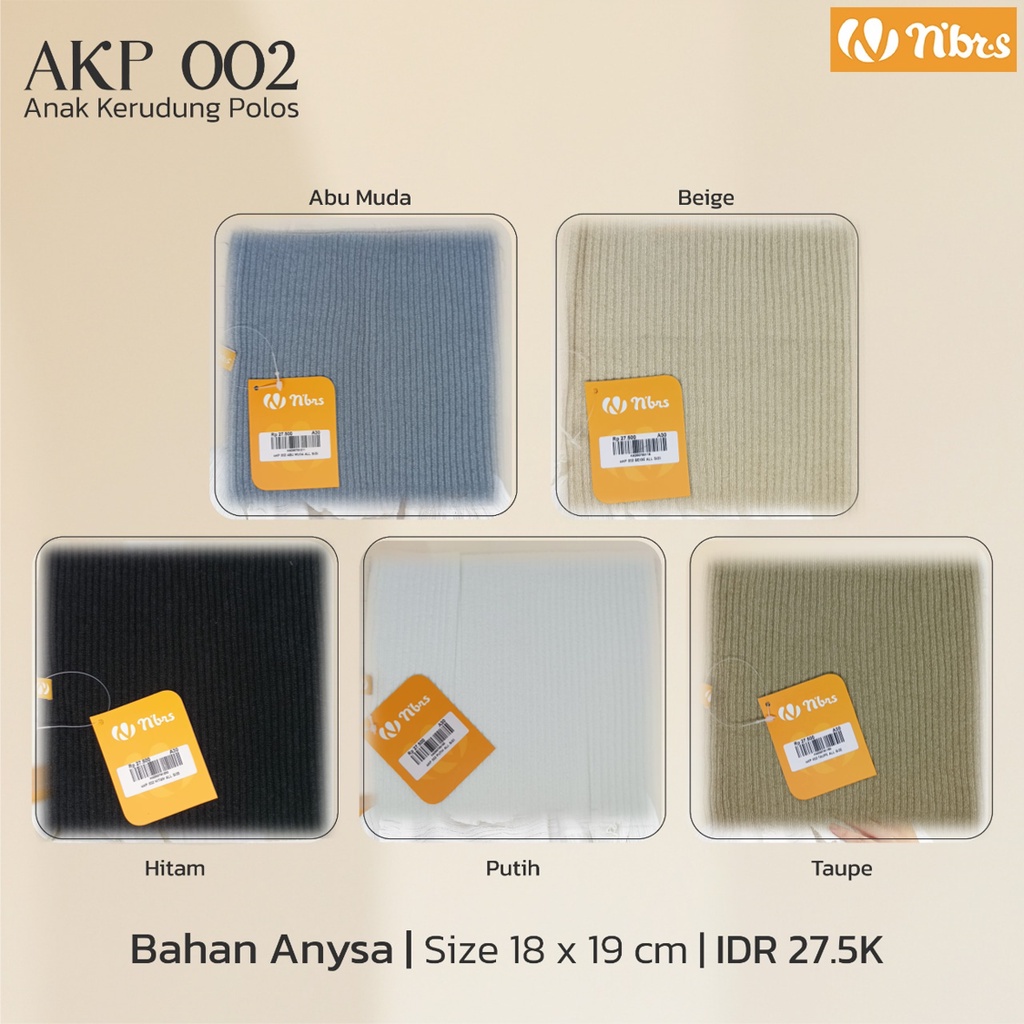 Anak Kerudung Polos Ciput Rajut Nibras Hijab AKP 002