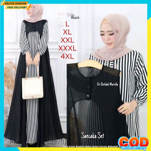 Gsmis Dewasa Syarii Buju Syar'I Perempuan Dres Muslimah Terbaru 2023 Baju Games Elegan Gamis Kondang