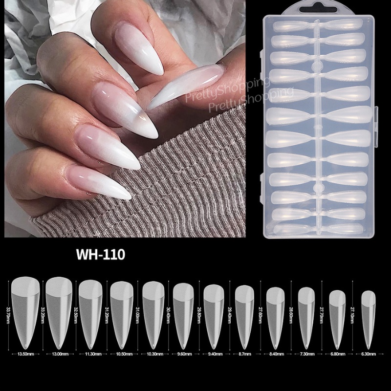 Pretty 240Pcs Kuku Palsu Akrilik Fake Nails untuk Manicure DIY