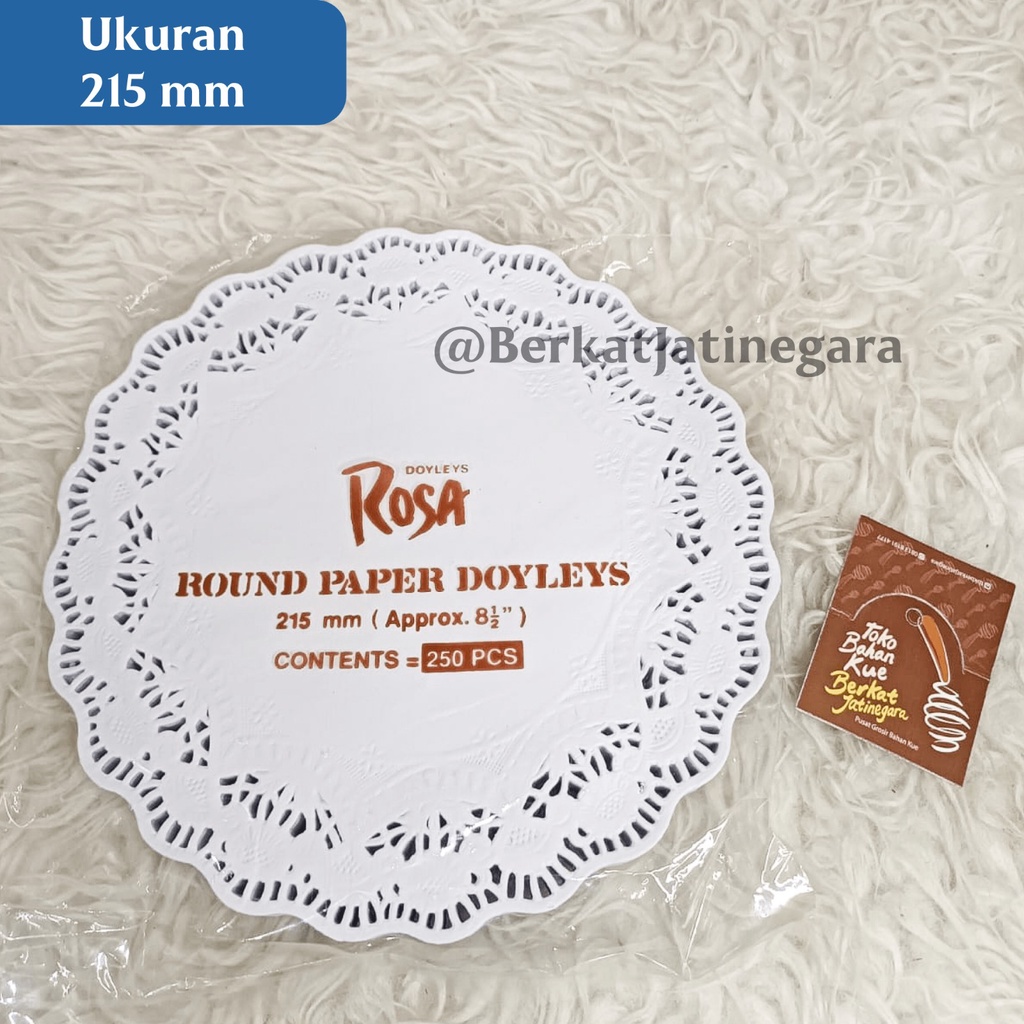 PAPER DOILIES ROSA 8,5 INCH ROUND / ALAS KUE BULAT 8,5 INCH