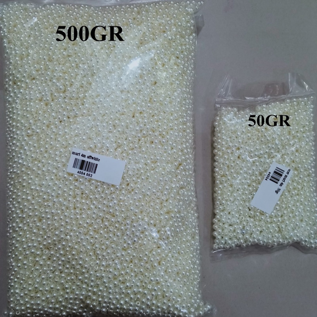 MUTIARA RINGAN GRADE AA 4mm ISI -+500GR/-+50GR