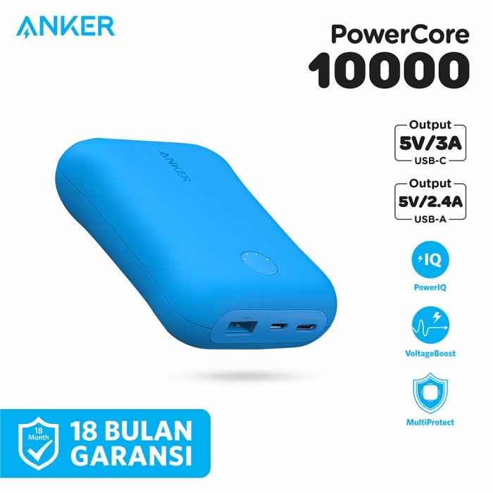 Anker Powerbank PowerCore 10.000 mAh PD Kids Safety - SKU : Y1121 - Garansi 18 Bulan